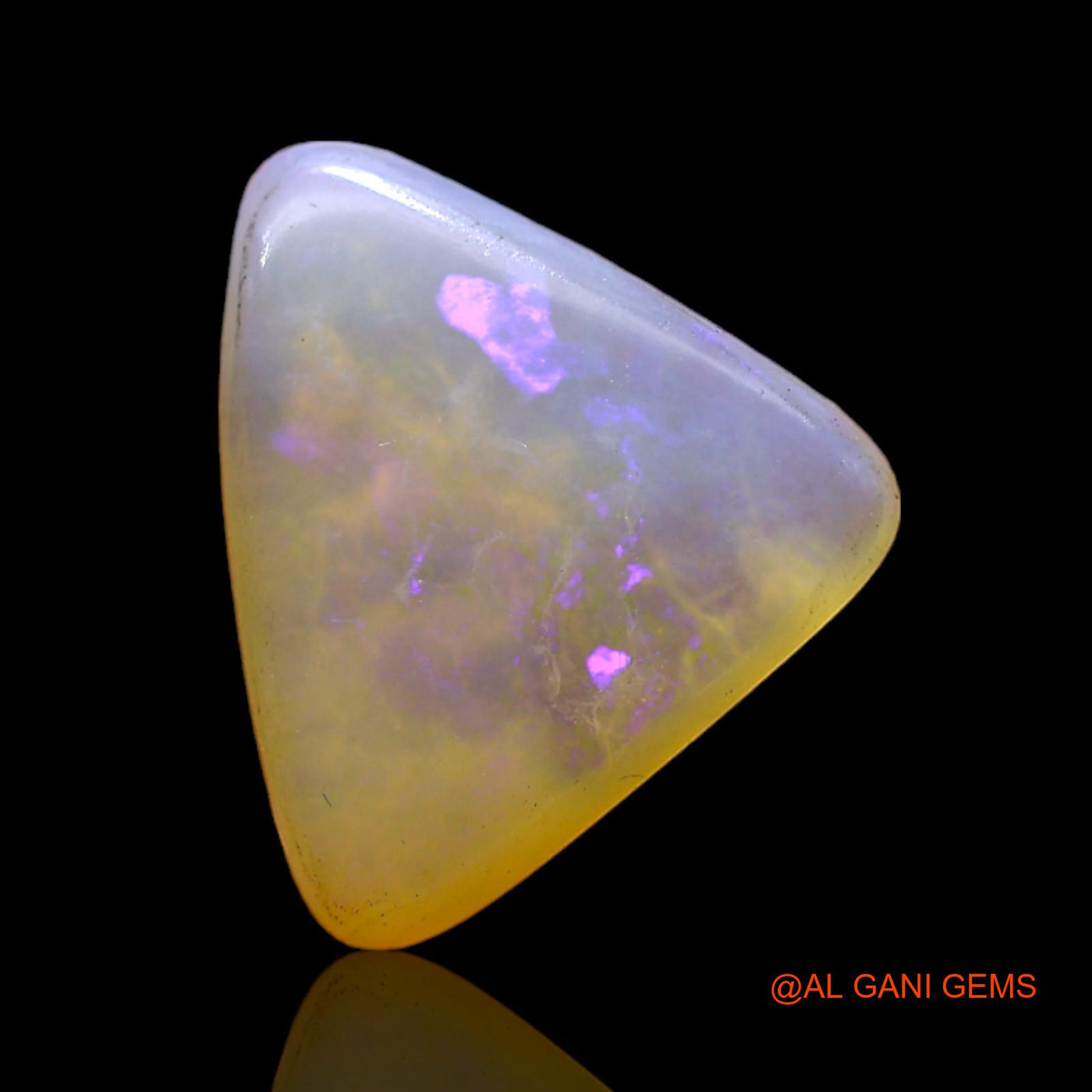 3.00 Cts Natural Australian Fire Opal Loose Gemstone Trillion Cabochon 12x11x3 mm AD-97