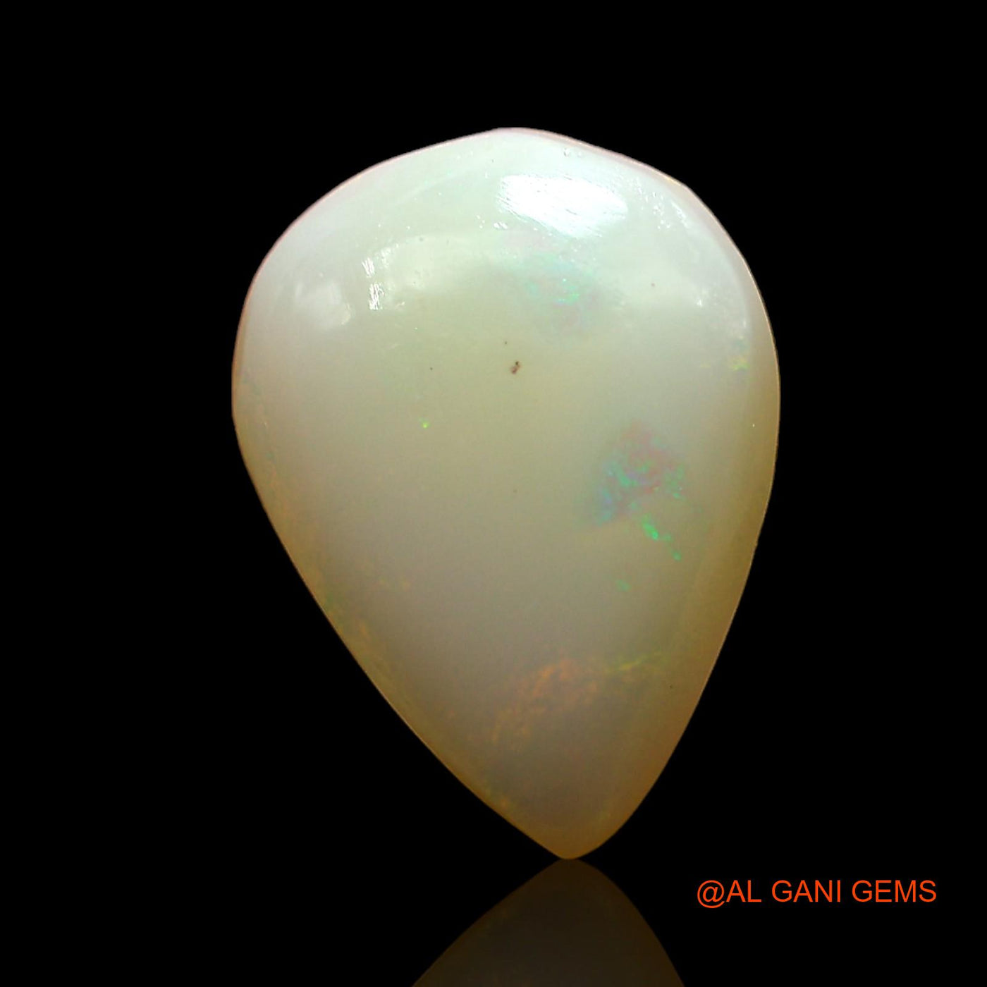 2.00 Cts Unheated Australian Fire Opal Loose Gemstone Pear Cabochon Natural 14x9x4 mm AD-980