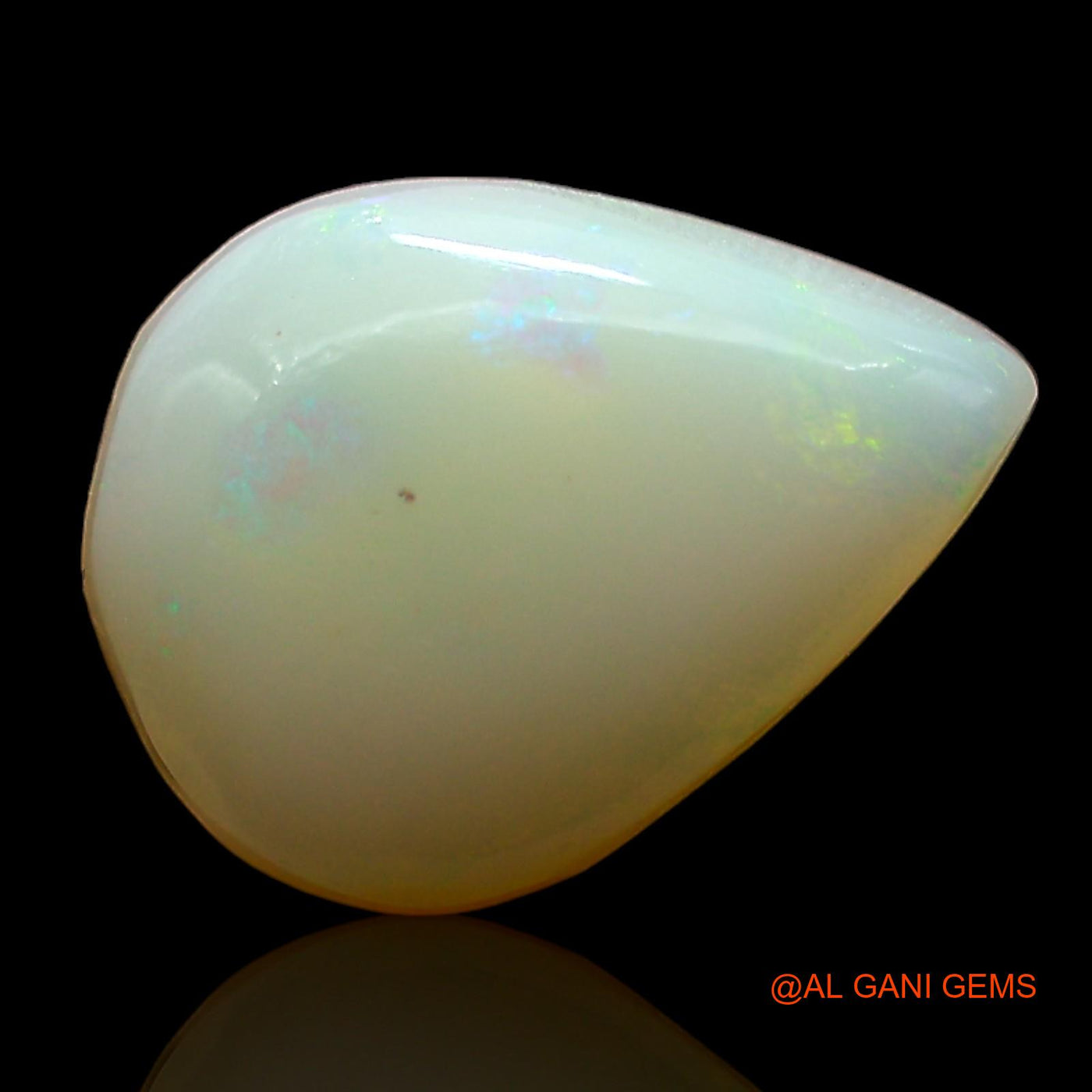 2.00 Cts Unheated Australian Fire Opal Loose Gemstone Pear Cabochon Natural 14x9x4 mm AD-980