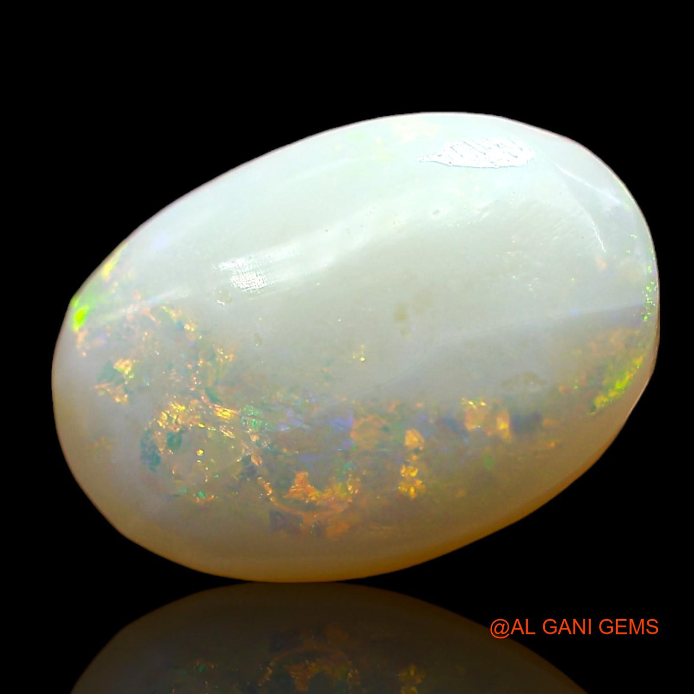 1.00 Cts Unheated Australian Fire Opal Loose Gemstone Oval Cabochon Natural 11x8x3 mm AD-983