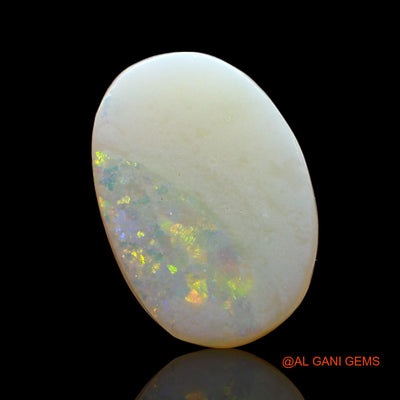 1.00 Cts Unheated Australian Fire Opal Loose Gemstone Oval Cabochon Natural 11x8x3 mm AD-983