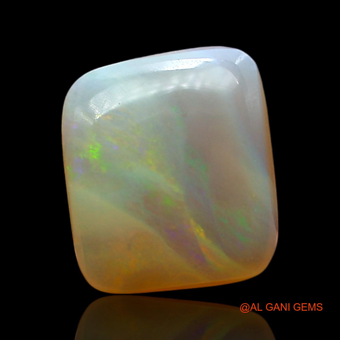 2.00 Cts Natural Australian Fire Opal Loose Gemstone Square Cabochon 10x9x4 mm AD-984