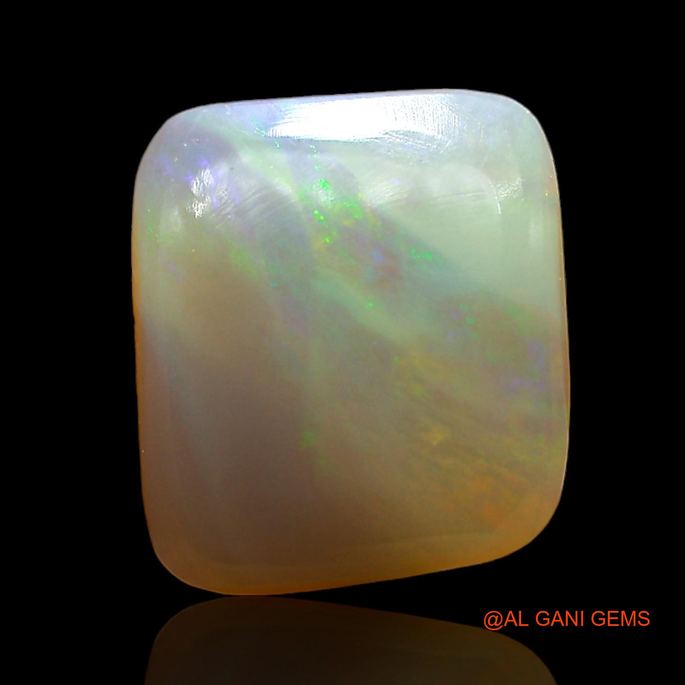 2.00 Cts Natural Australian Fire Opal Loose Gemstone Square Cabochon 10x9x4 mm AD-984