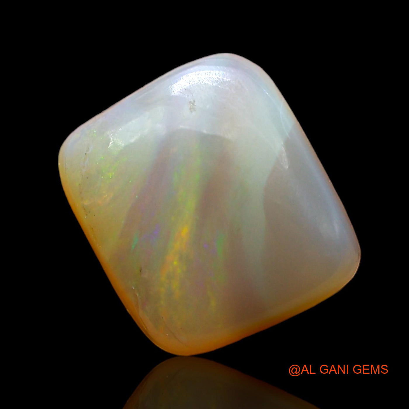 2.00 Cts Natural Australian Fire Opal Loose Gemstone Square Cabochon 10x9x4 mm AD-984