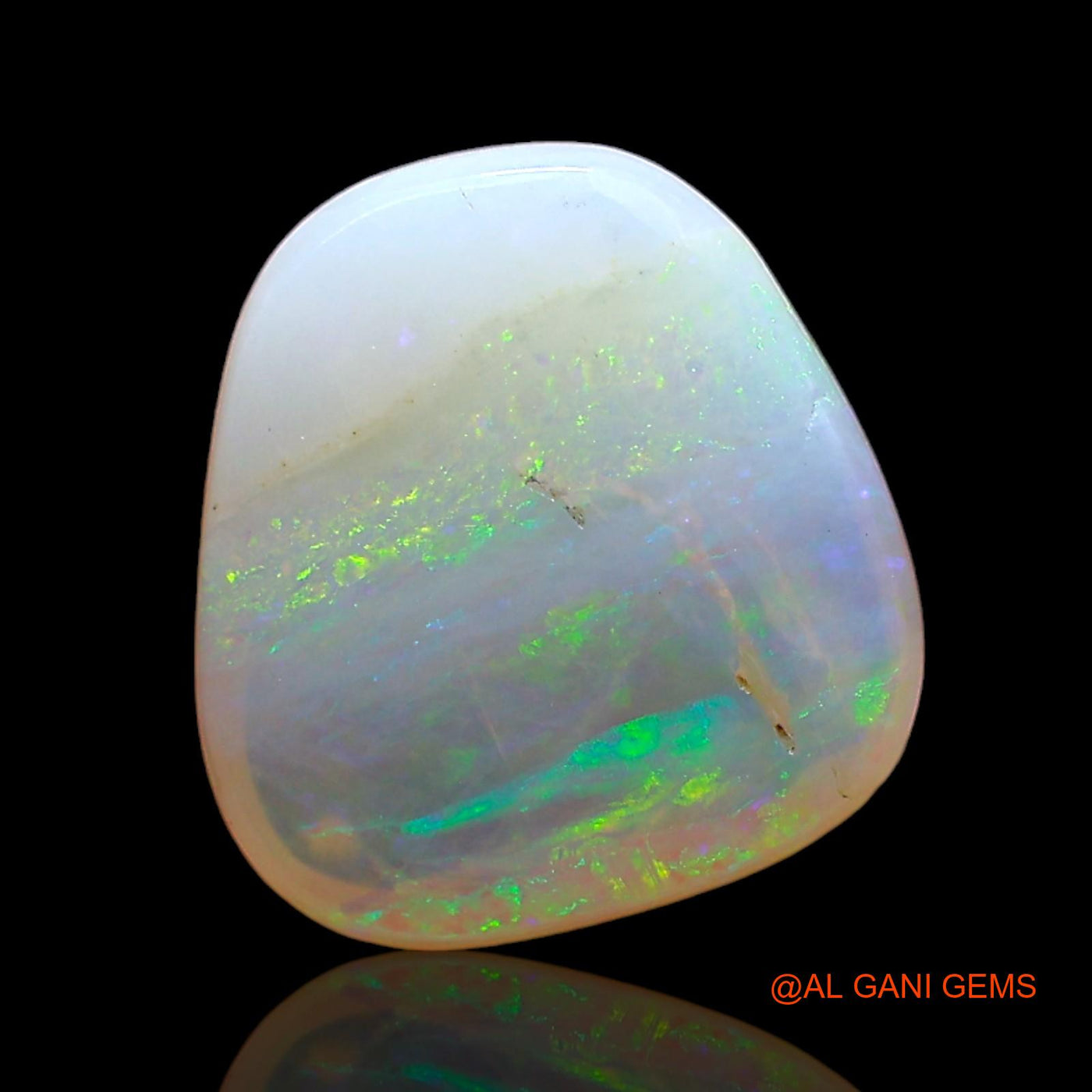 Natural Untreated Fire Opal Loose Gemstone Fancy Cabochon From Australia 2.00 Cts 10x9x3 mm AD-985