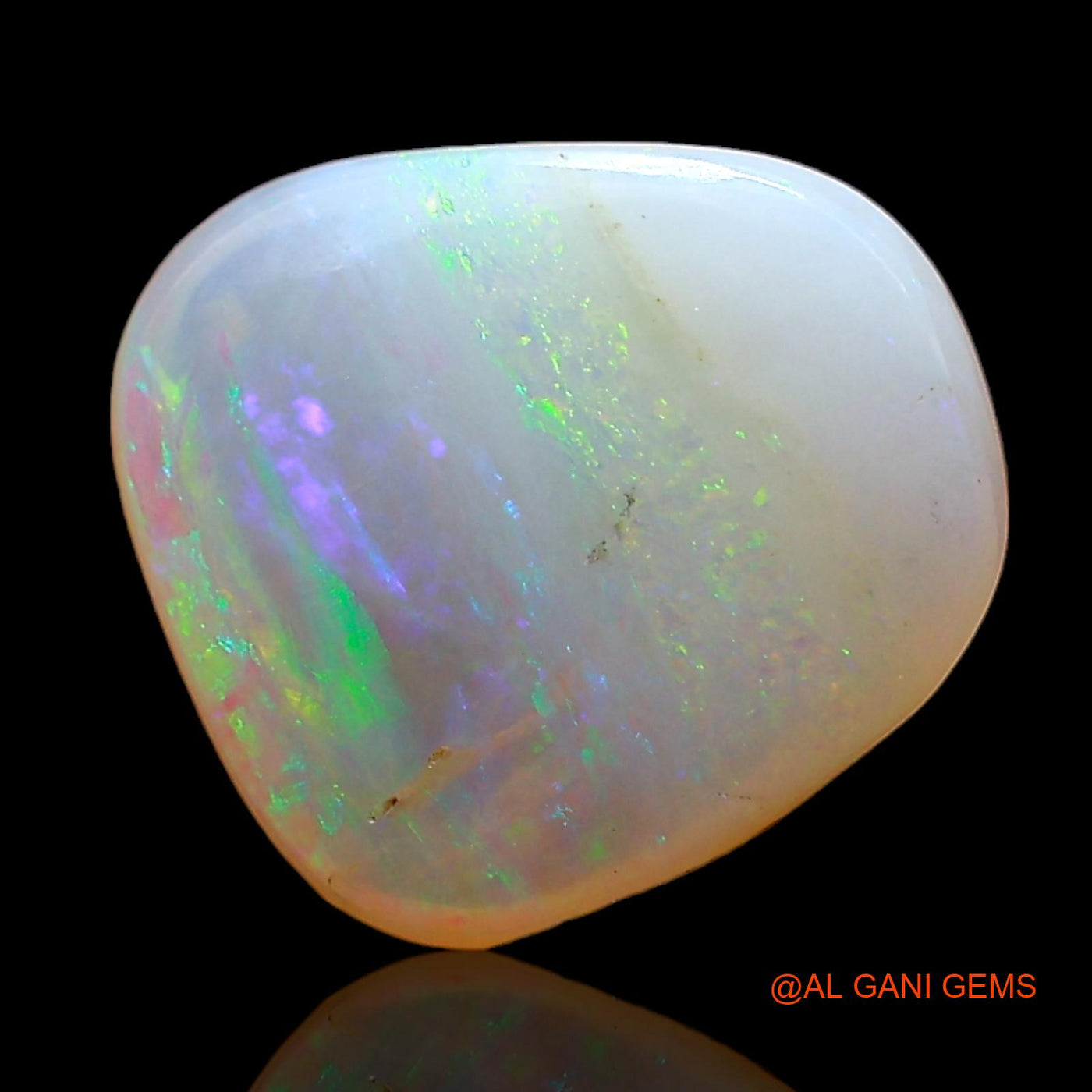 Natural Untreated Fire Opal Loose Gemstone Fancy Cabochon From Australia 2.00 Cts 10x9x3 mm AD-985
