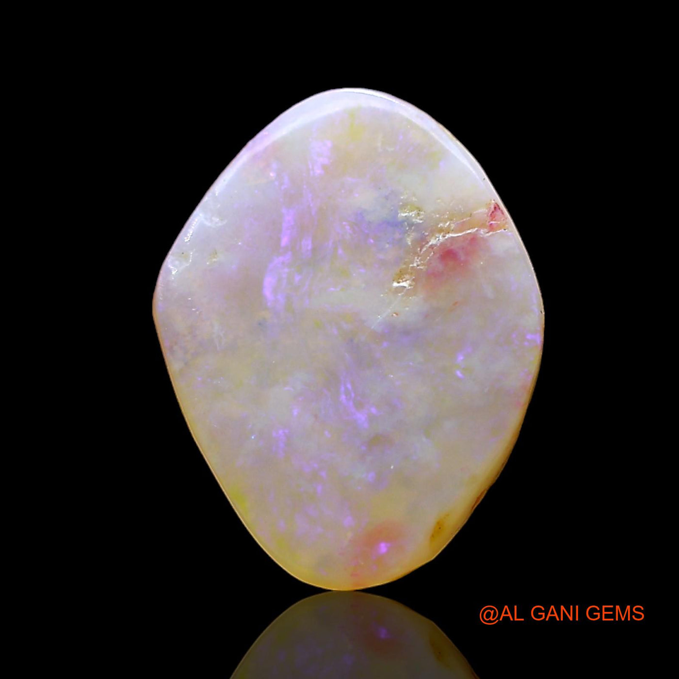 1.00 Cts Natural Australian Fire Opal Loose Gemstone Fancy Cabochon 12x9x2 mm AD-989