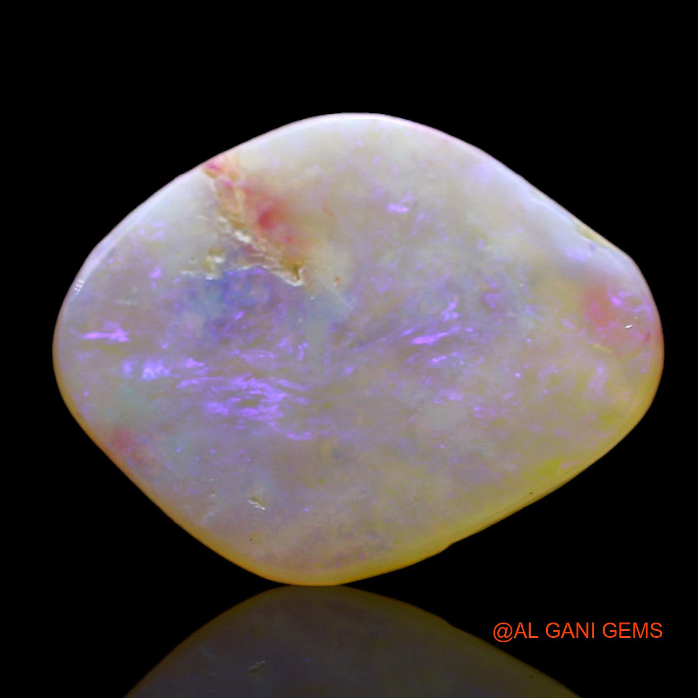 1.00 Cts Natural Australian Fire Opal Loose Gemstone Fancy Cabochon 12x9x2 mm AD-989