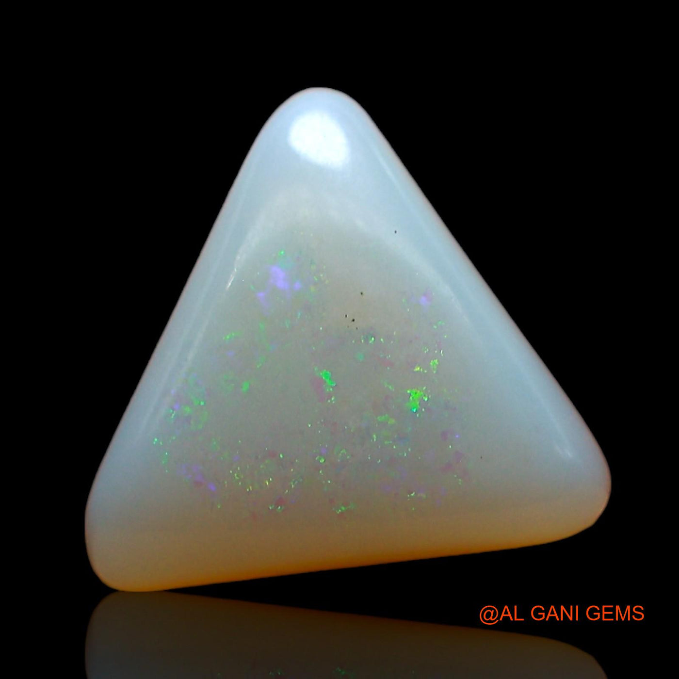 Natural Untreated Fire Opal Loose Gemstone Trillion Cabochon From Australia 1.00 Cts 9x9x3 mm AD-990