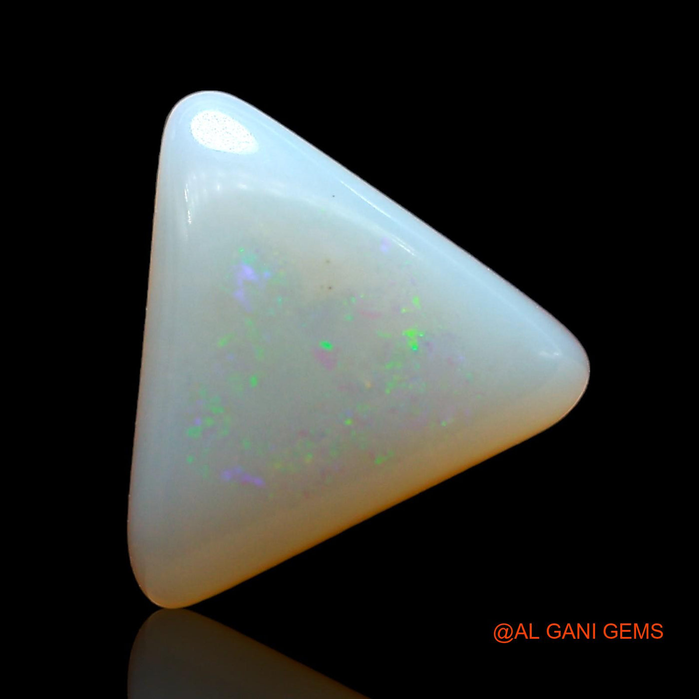 Natural Untreated Fire Opal Loose Gemstone Trillion Cabochon From Australia 1.00 Cts 9x9x3 mm AD-990
