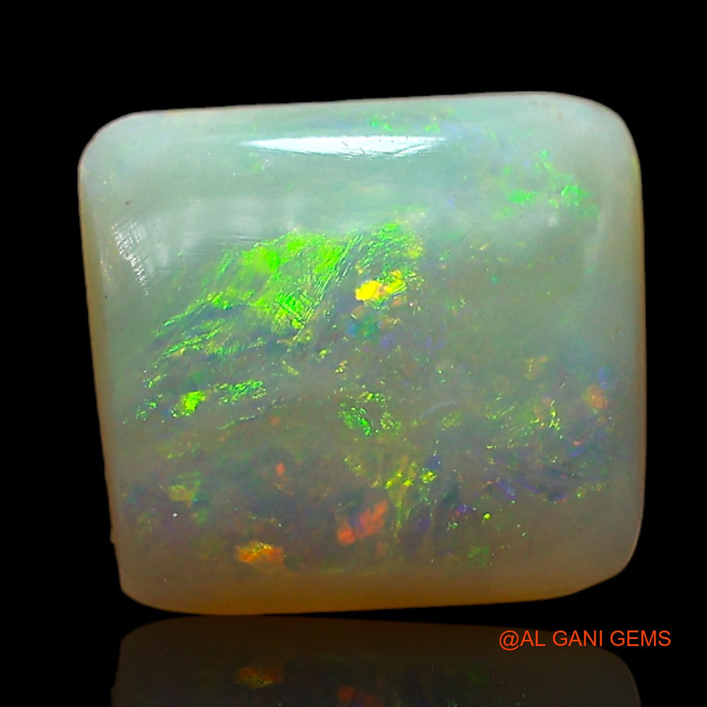 2.00 Cts Natural Australian Fire Opal Square Cabochon Loose Gemstone For Jewelry 9x8x3 mm AD-991