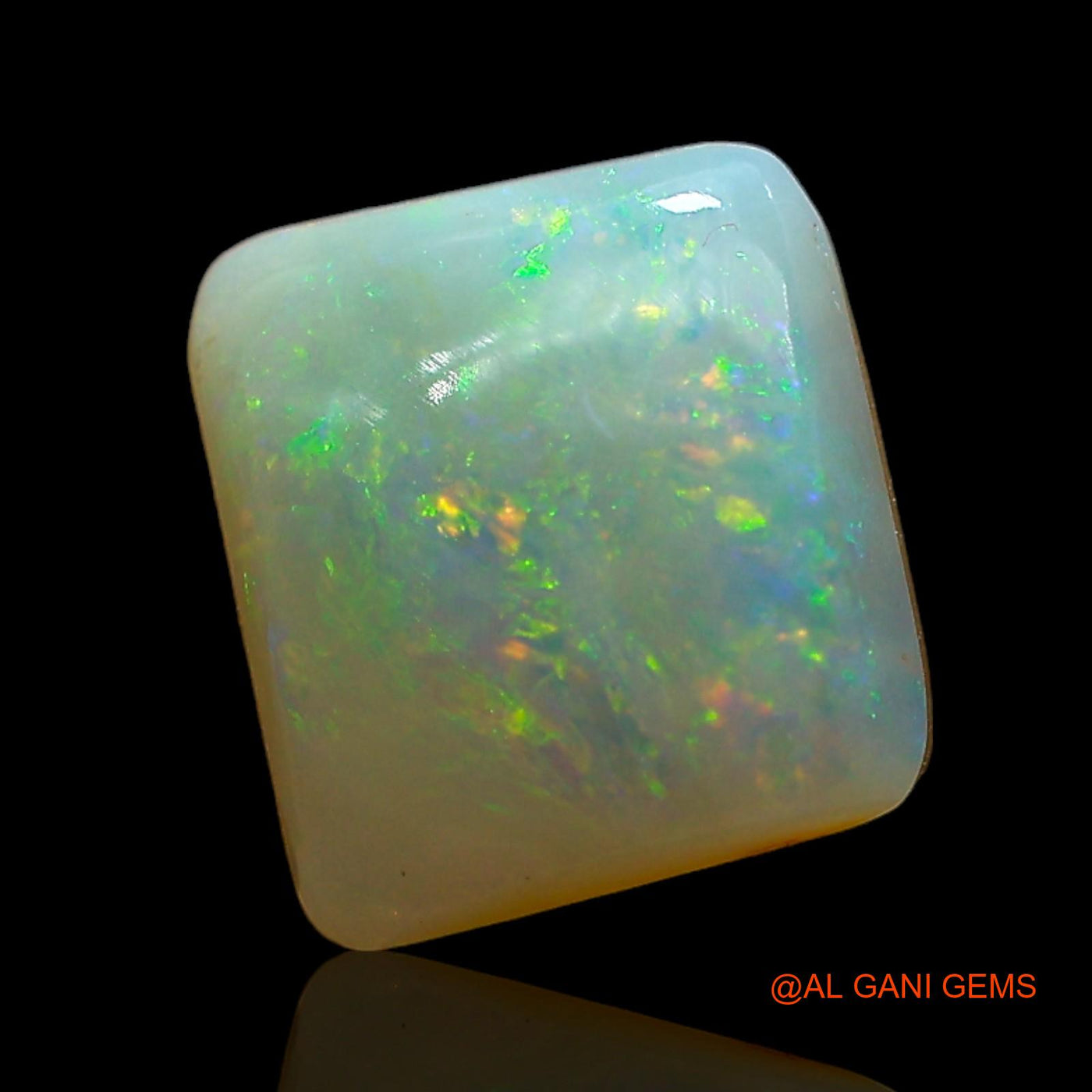 2.00 Cts Natural Australian Fire Opal Square Cabochon Loose Gemstone For Jewelry 9x8x3 mm AD-991