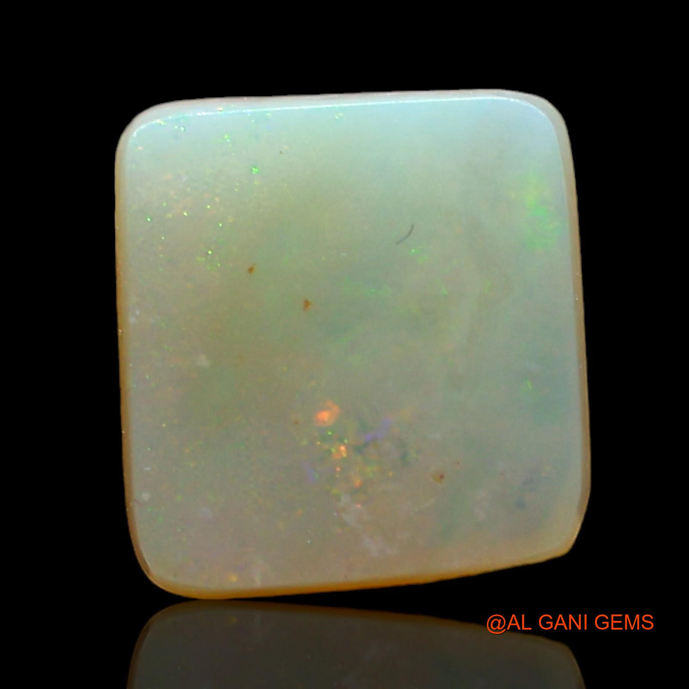 2.00 Cts Natural Australian Fire Opal Square Cabochon Loose Gemstone For Jewelry 9x8x3 mm AD-991