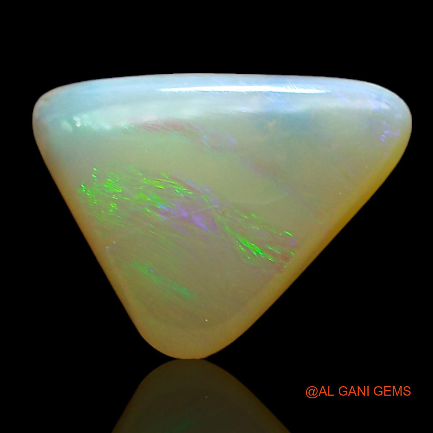 Natural Untreated Fire Opal Loose Gemstone Trillion Cabochon From Australia 1.00 Cts 10x8x3 mm AD-993