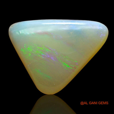 Natural Untreated Fire Opal Loose Gemstone Trillion Cabochon From Australia 1.00 Cts 10x8x3 mm AD-993