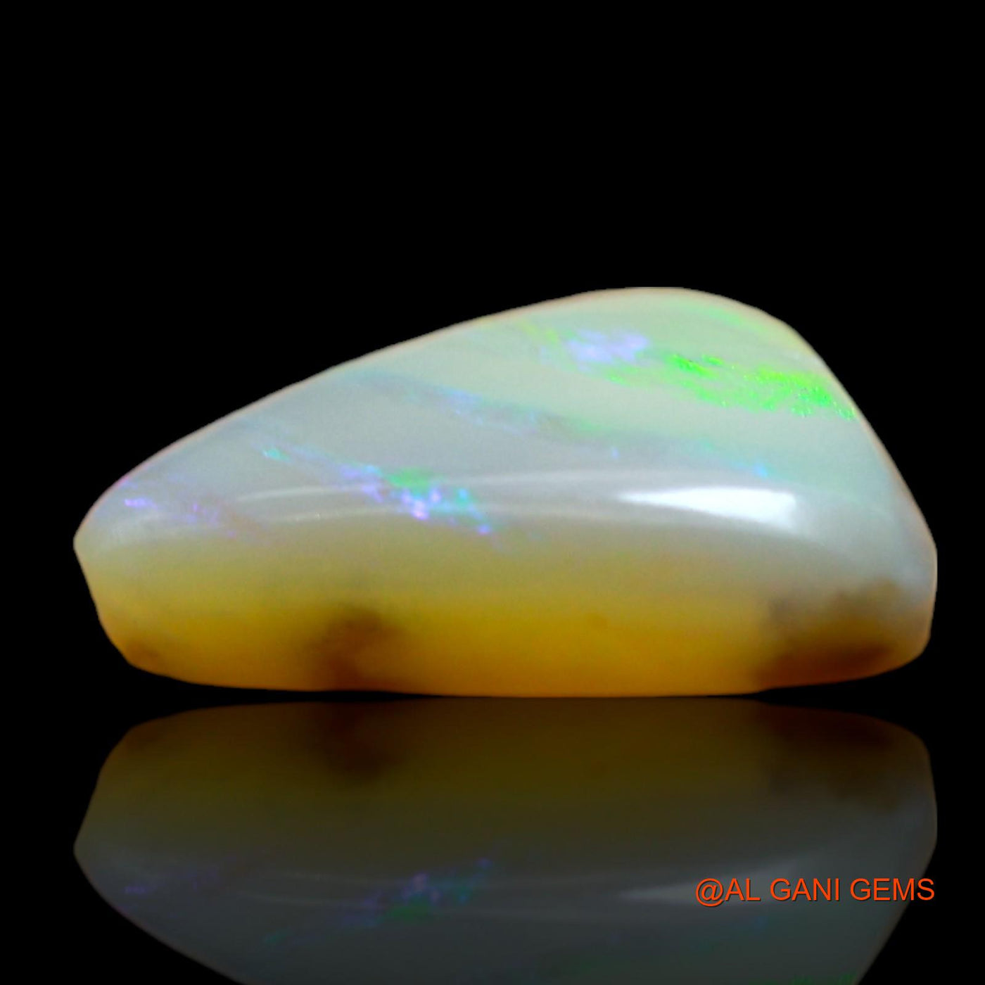 Natural Untreated Fire Opal Loose Gemstone Trillion Cabochon From Australia 1.00 Cts 10x8x3 mm AD-993