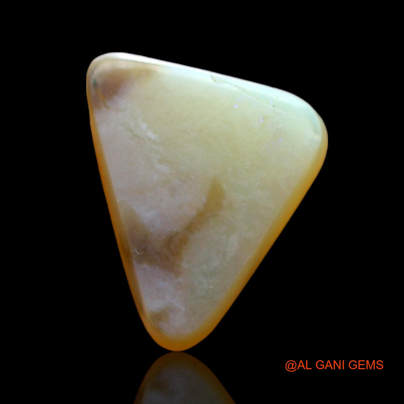 Natural Untreated Fire Opal Loose Gemstone Trillion Cabochon From Australia 1.00 Cts 10x8x3 mm AD-993