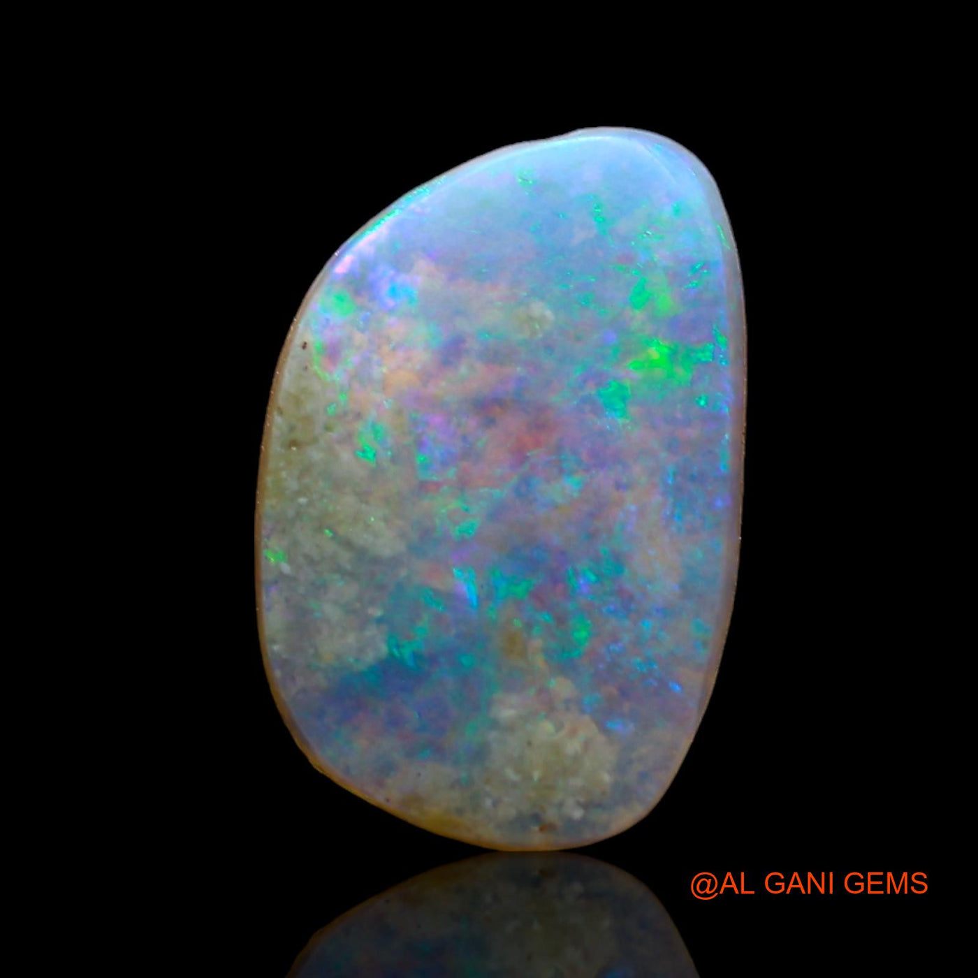 1.00 Cts Natural Australian Fire Opal Loose Gemstone Fancy Cabochon 10x7x3 mm AD-995