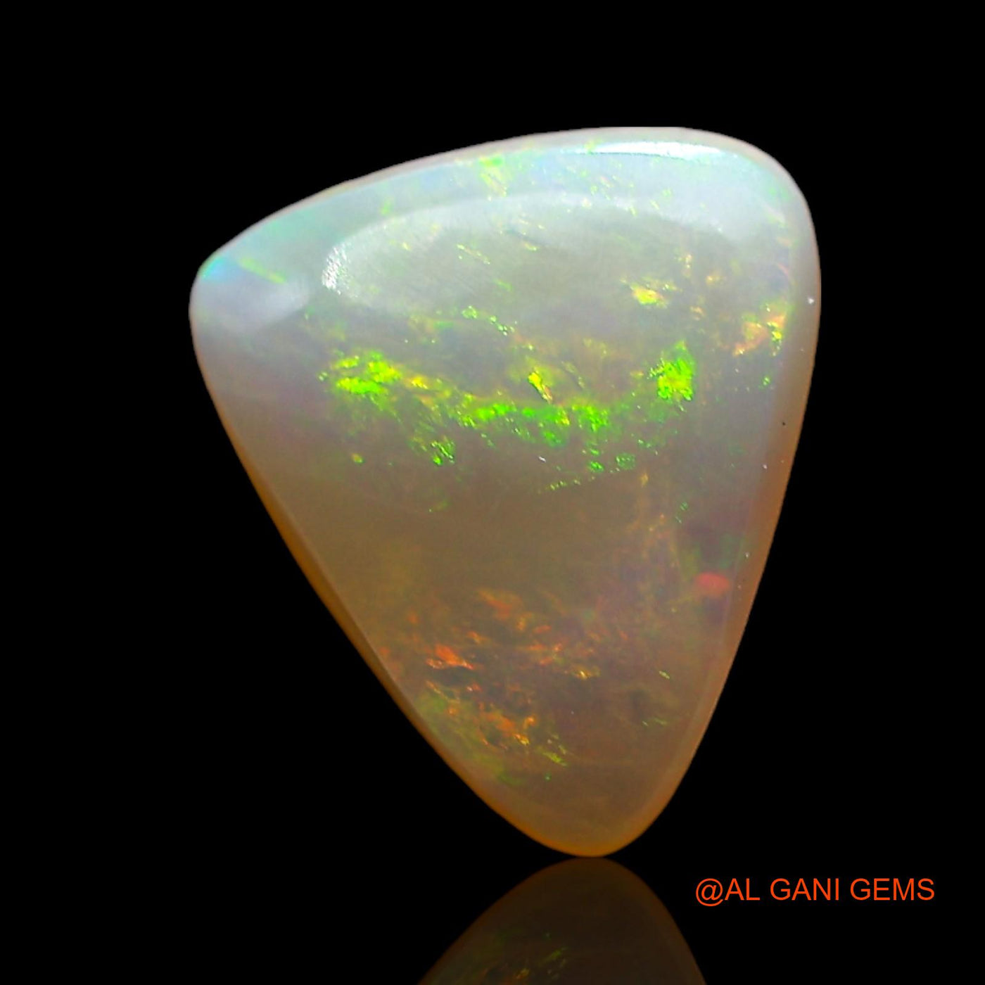 1.00 Cts Natural Australian Fire Opal Loose Gemstone Trillion Cabochon 9x8x3 mm AD-998