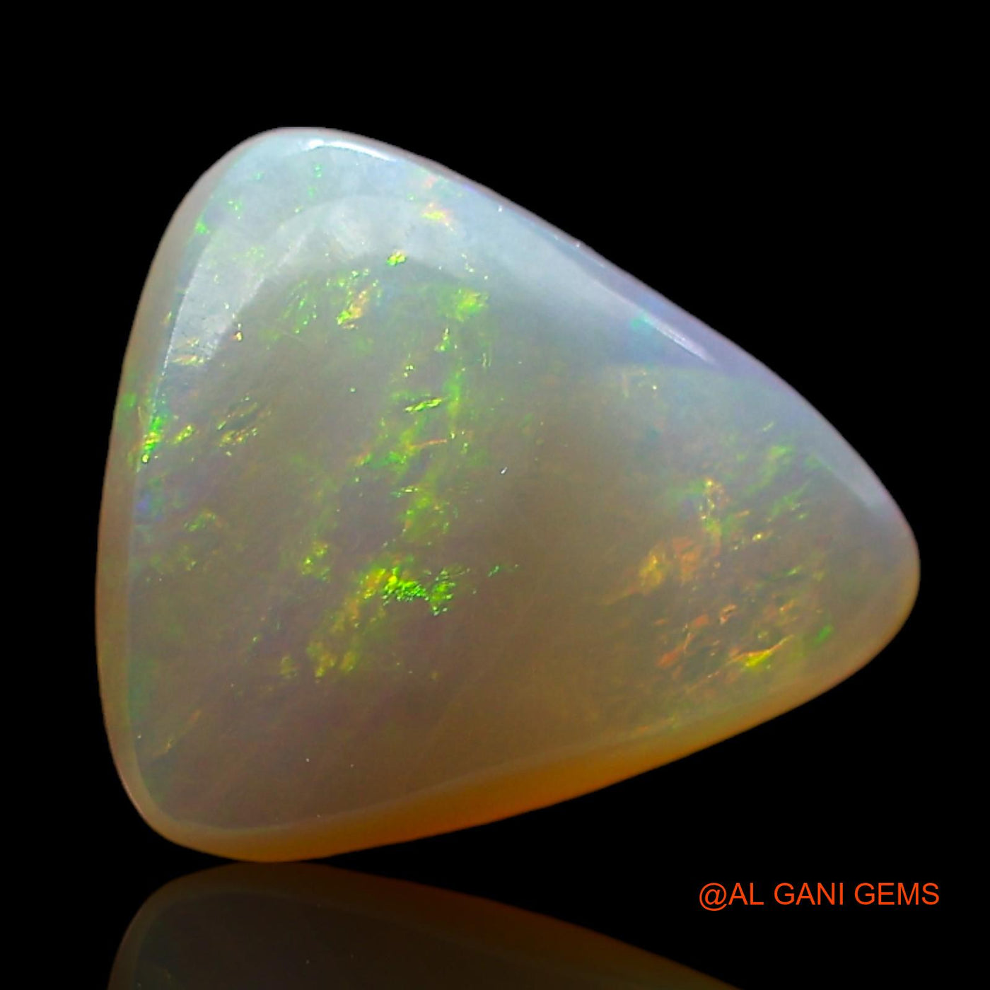 1.00 Cts Natural Australian Fire Opal Loose Gemstone Trillion Cabochon 9x8x3 mm AD-998