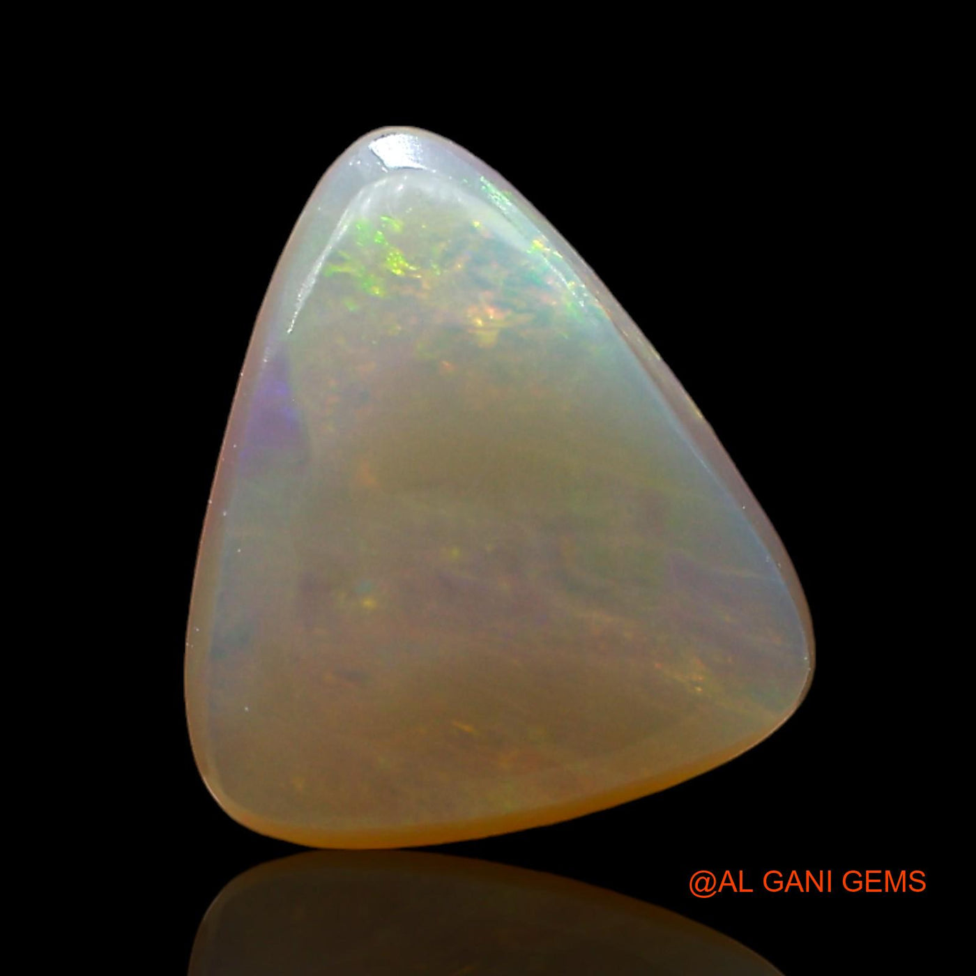 1.00 Cts Natural Australian Fire Opal Loose Gemstone Trillion Cabochon 9x8x3 mm AD-998
