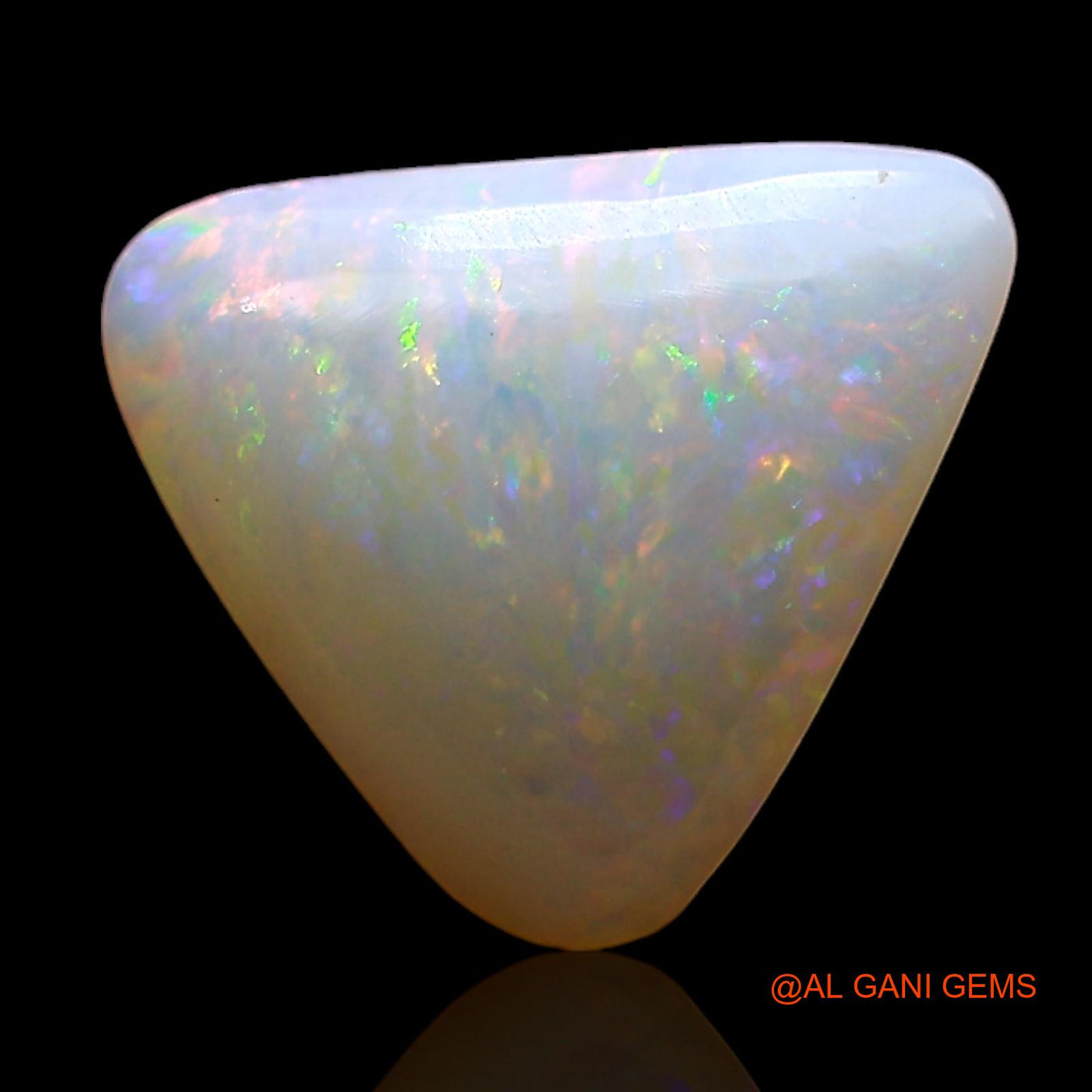 1.00 Cts Natural Australian Fire Opal Loose Gemstone Trillion Cabochon 9x8x3 mm AD-999