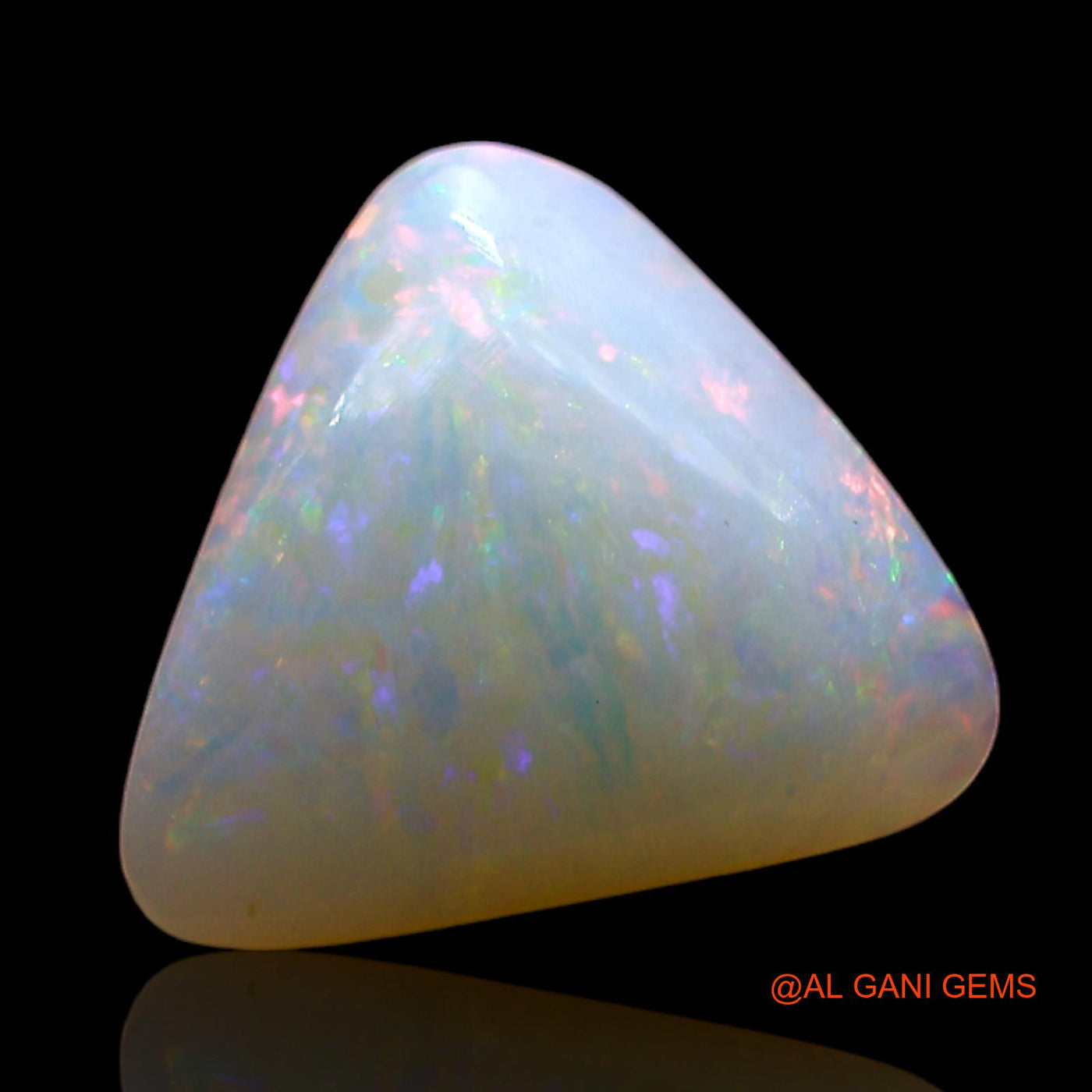 1.00 Cts Natural Australian Fire Opal Loose Gemstone Trillion Cabochon 9x8x3 mm AD-999