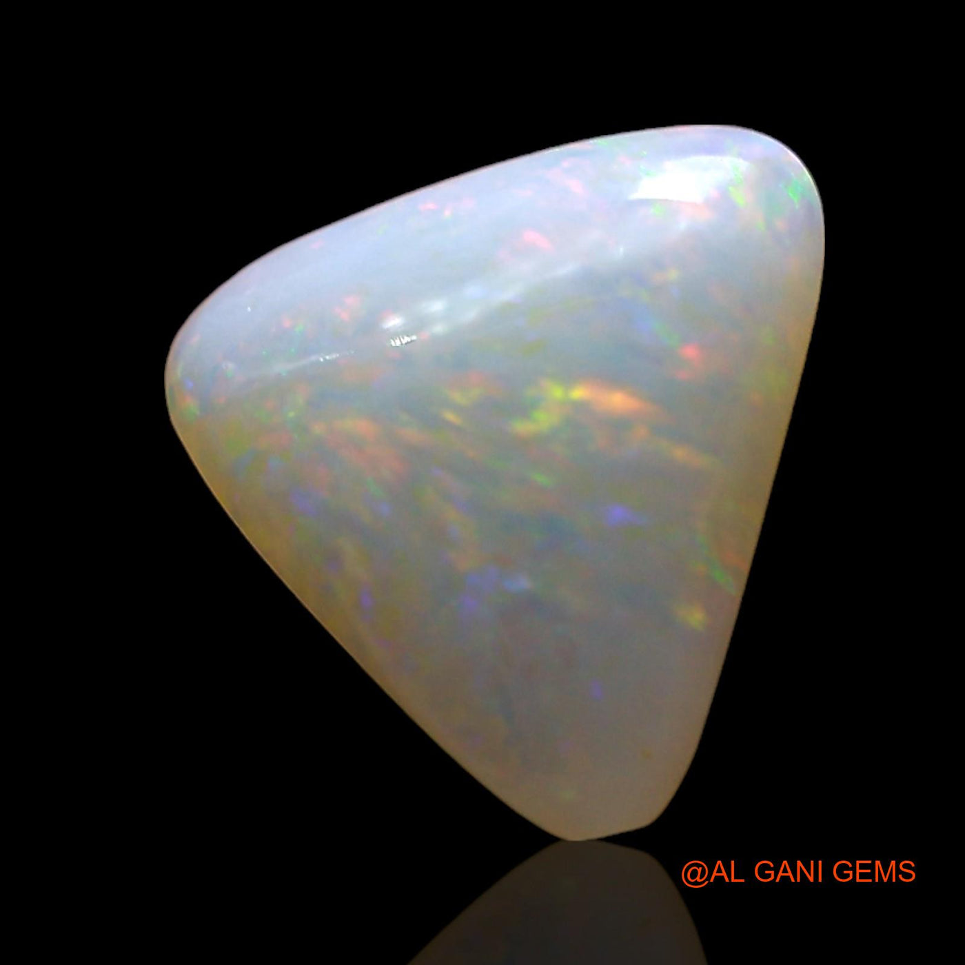 1.00 Cts Natural Australian Fire Opal Loose Gemstone Trillion Cabochon 9x8x3 mm AD-999