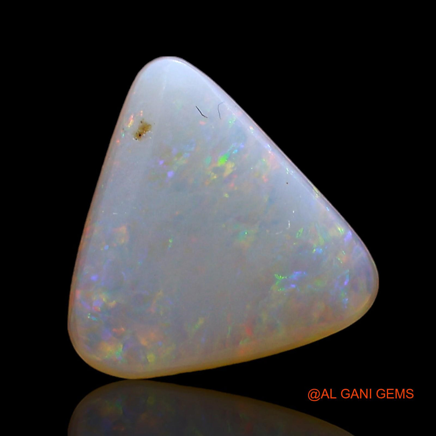 1.00 Cts Natural Australian Fire Opal Loose Gemstone Trillion Cabochon 9x8x3 mm AD-999