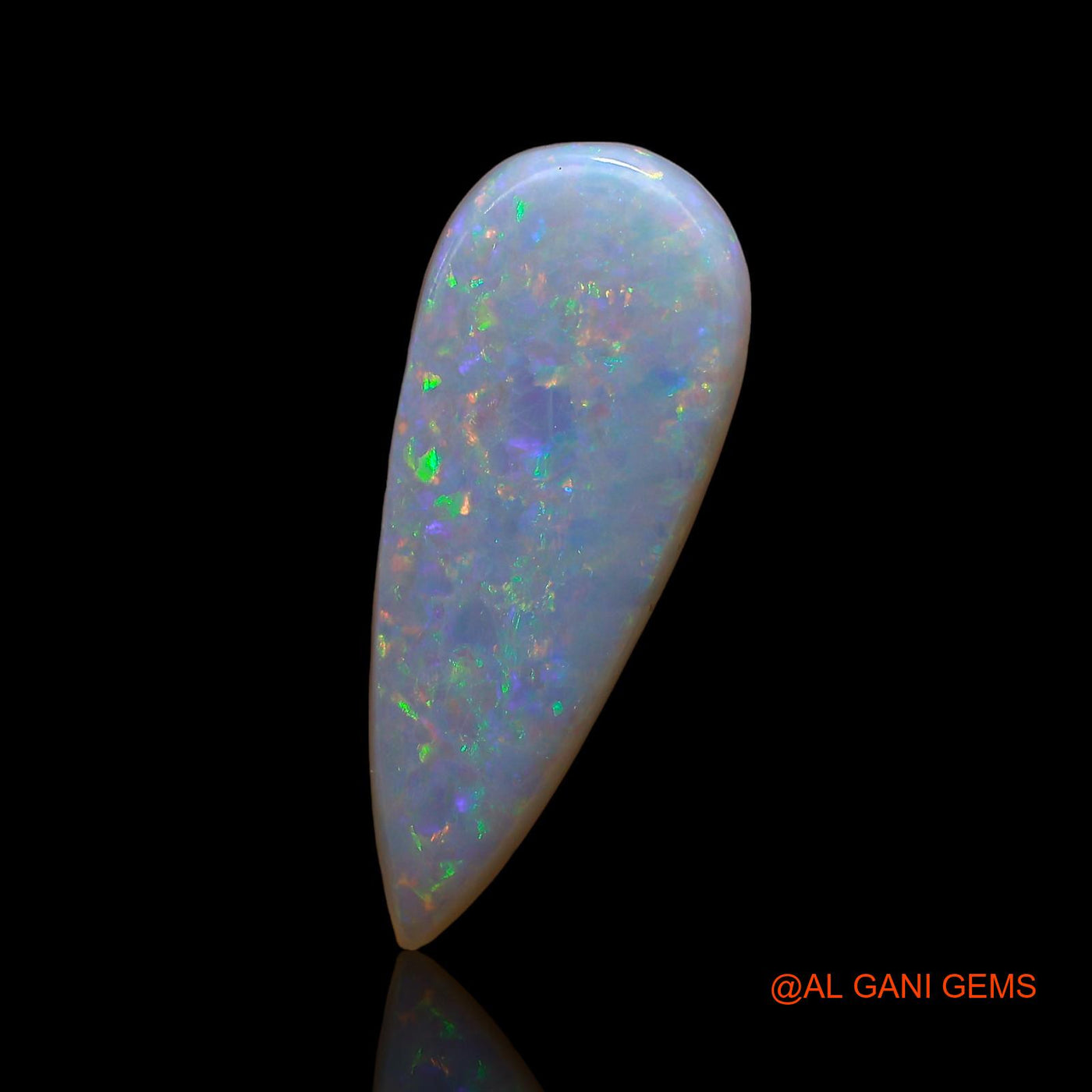 Natural Fire Opal Gemstone 3.00 Cts Loose Pear Cabochon From Australia 22x9x2 mm AE-101