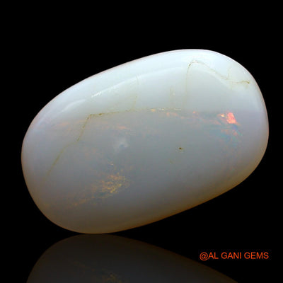 Natural Untreated Fire Opal Loose Gemstone Oval Cabochon From Australia 4.00 Cts 16x10x3 mm AE-110