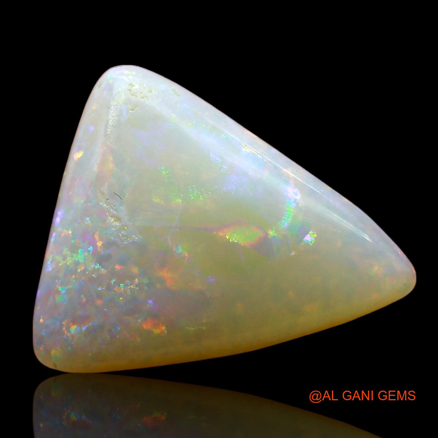 2.00 Cts Natural Australian Fire Opal Trillion Cabochon Loose Gemstone For Jewelry 14x11x3 mm AE-116