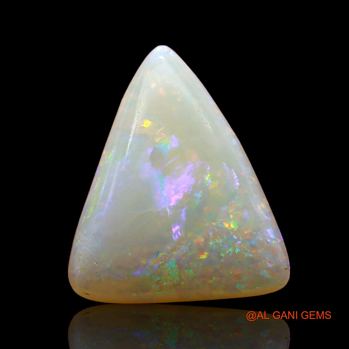 2.00 Cts Natural Australian Fire Opal Trillion Cabochon Loose Gemstone For Jewelry 14x11x3 mm AE-116