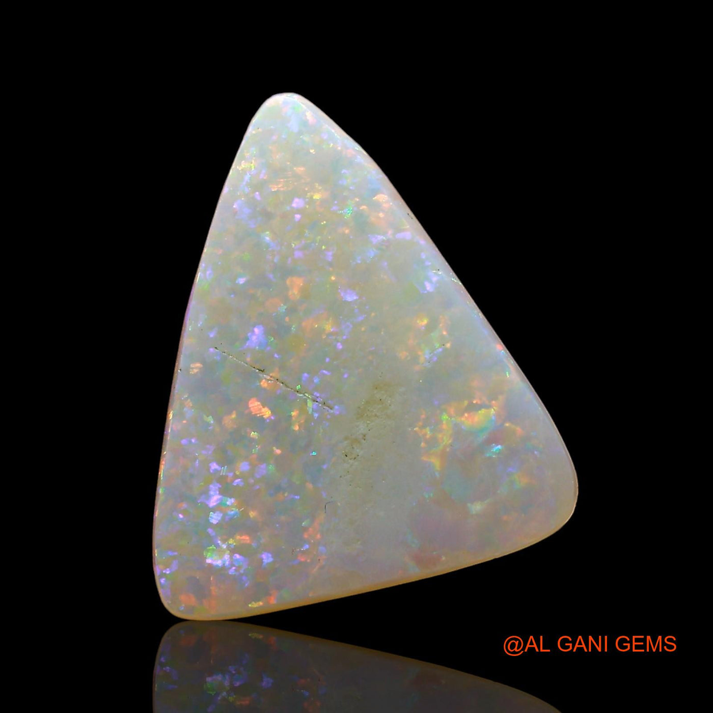 2.00 Cts Natural Australian Fire Opal Trillion Cabochon Loose Gemstone For Jewelry 14x11x3 mm AE-116
