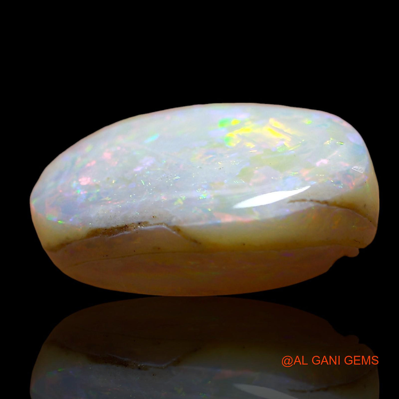 Natural Fire Opal Gemstone 5.00 Cts Loose Oval Cabochon From Australia 15x10x5 mm AE-117