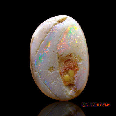 Natural Fire Opal Gemstone 5.00 Cts Loose Oval Cabochon From Australia 15x10x5 mm AE-117