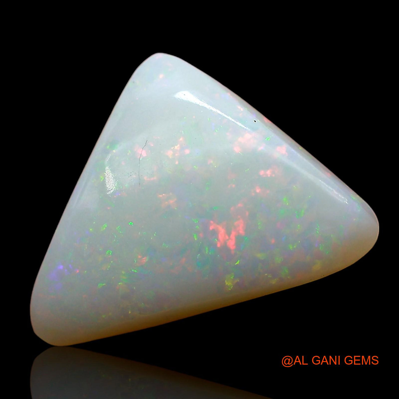 4.00 Cts Natural Australian Fire Opal Loose Gemstone Trillion Cabochon 12x11x4 mm AE-125