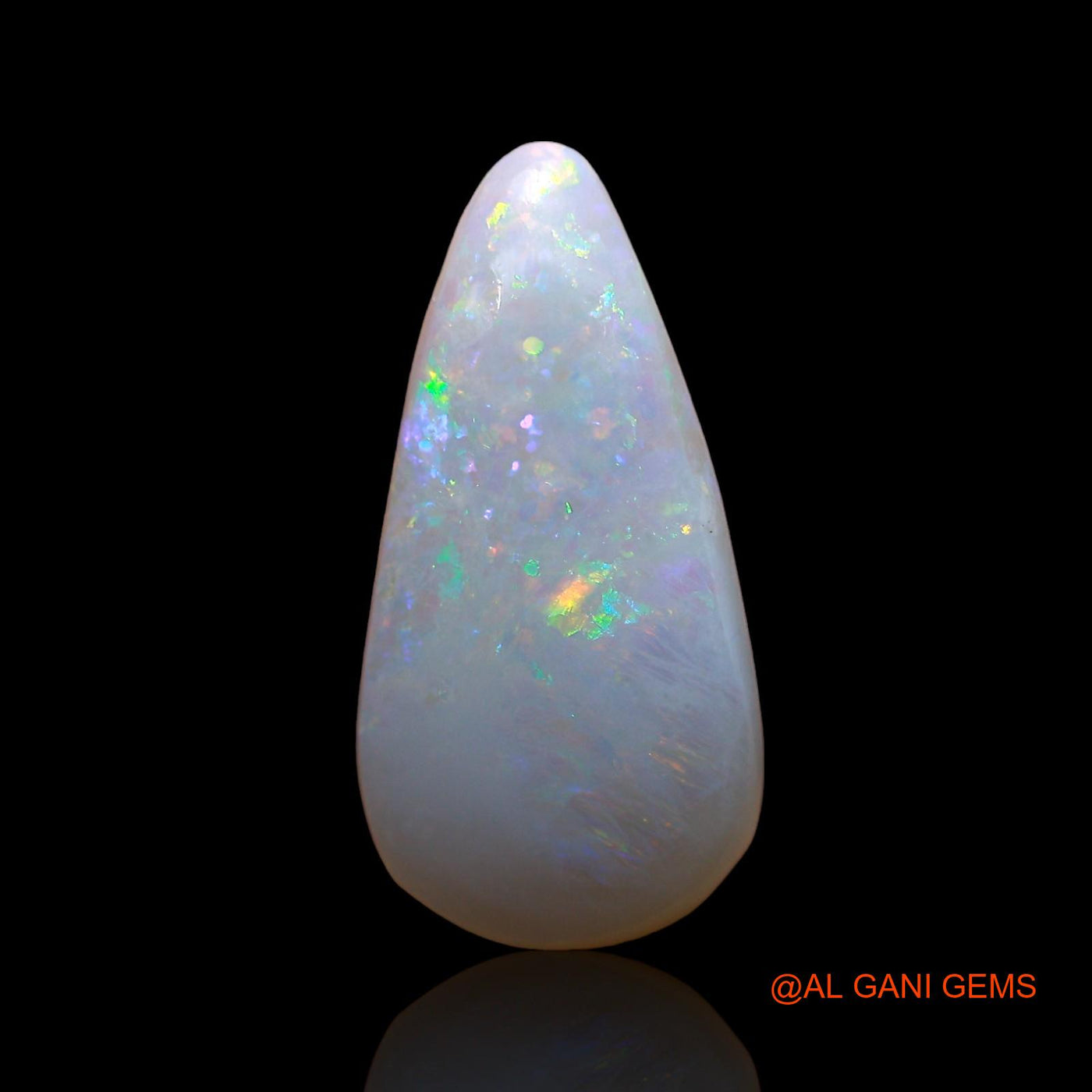 2.00 Cts Natural Australian Fire Opal Loose Gemstone Pear Cabochon 16x8x3 mm AE-127