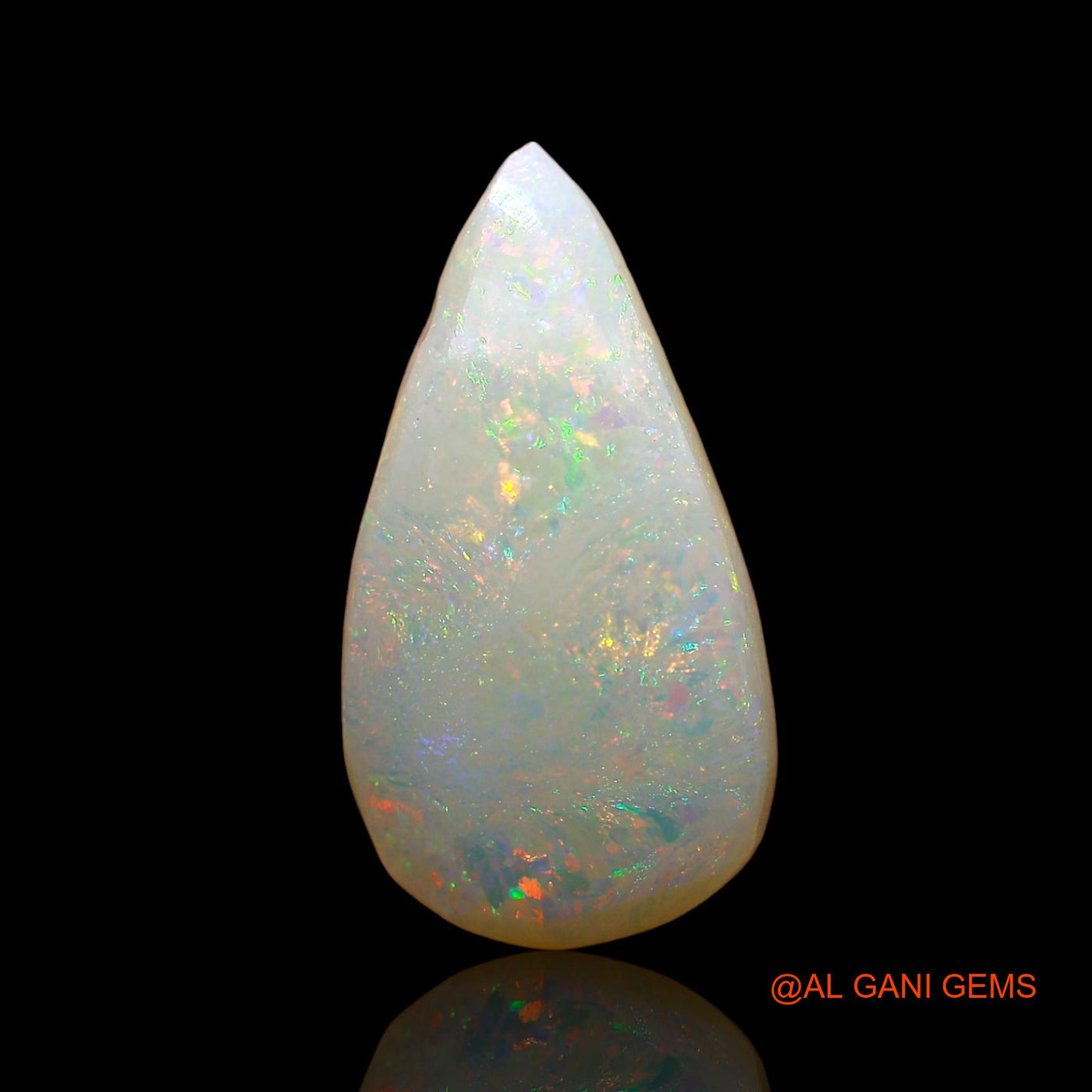 3.00 Cts Natural Australian Fire Opal Loose Gemstone Pear Cabochon 16x8x3 mm AE-129