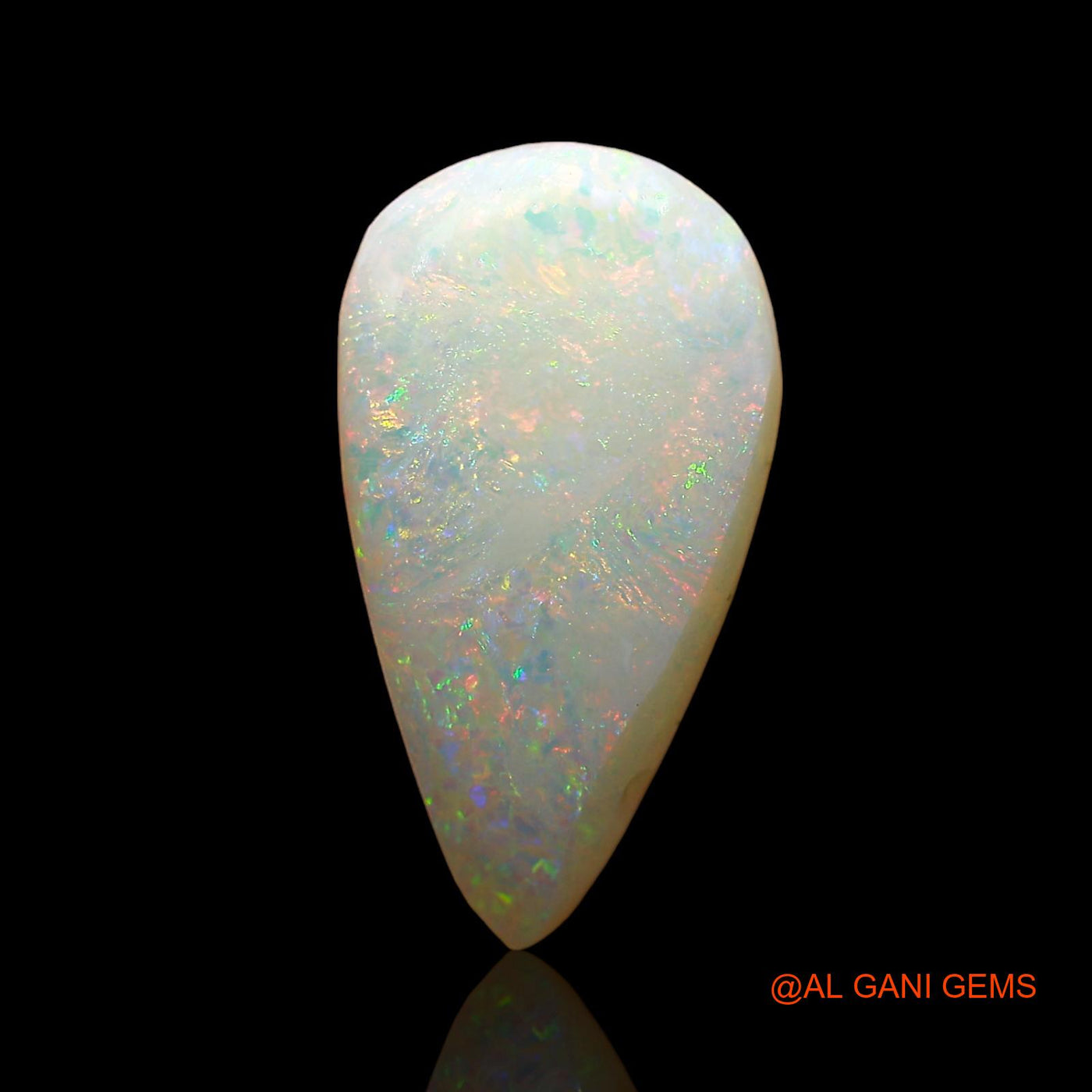 3.00 Cts Natural Australian Fire Opal Loose Gemstone Pear Cabochon 16x8x3 mm AE-129