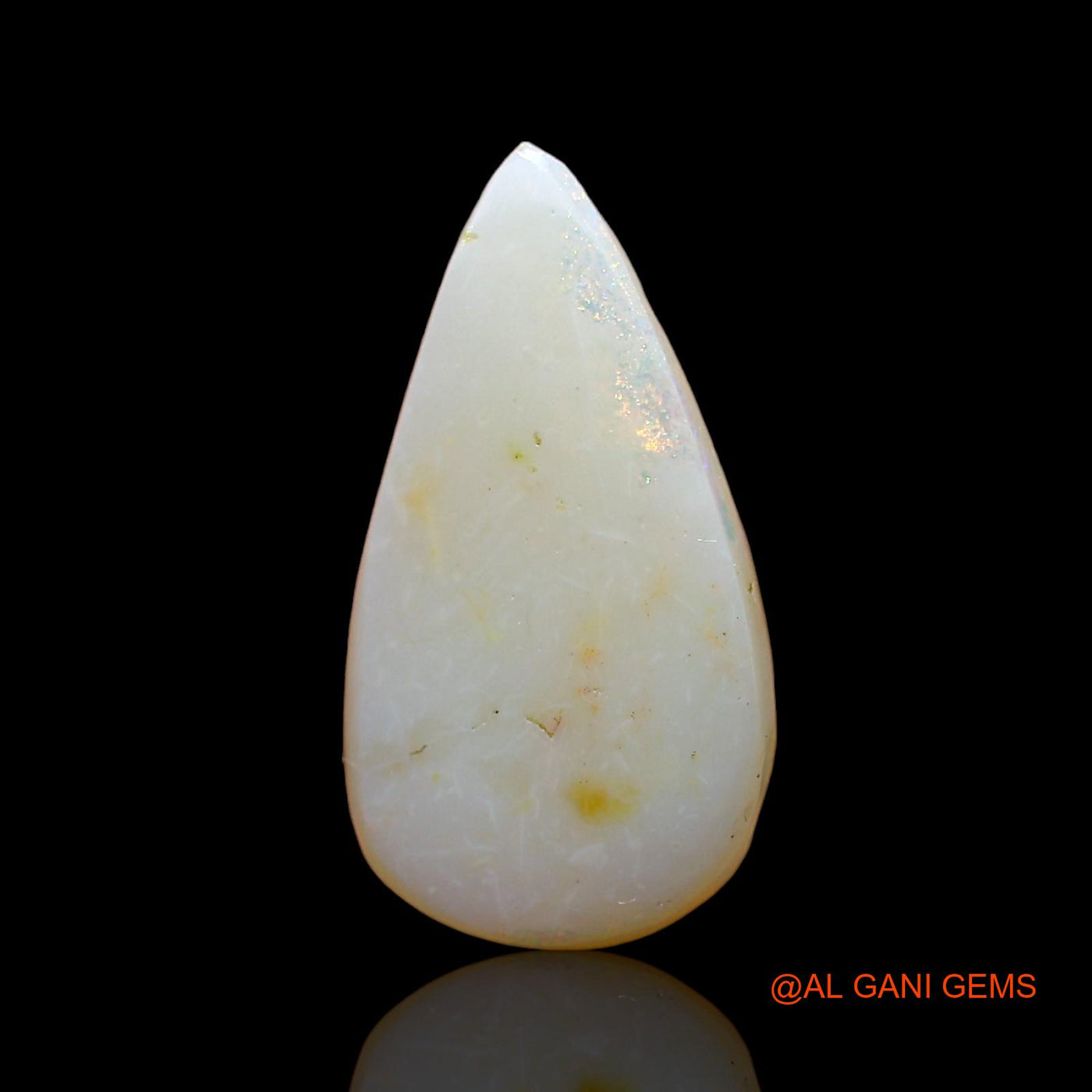 3.00 Cts Natural Australian Fire Opal Loose Gemstone Pear Cabochon 16x8x3 mm AE-129