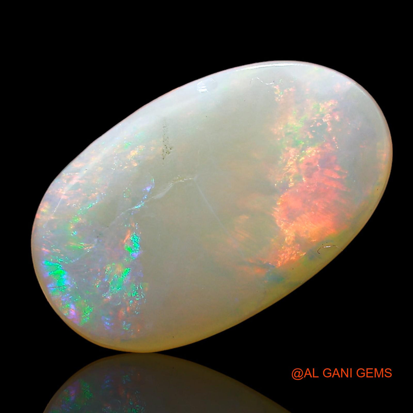 4.00 Cts Unheated Australian Fire Opal Loose Gemstone Oval Cabochon Natural 15x9x4 mm AE-132
