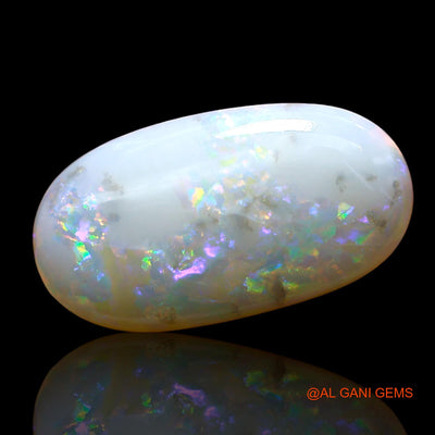 Natural Untreated Fire Opal Loose Gemstone Oval Cabochon From Australia 3.00 Cts 16x8x4 mm AE-133
