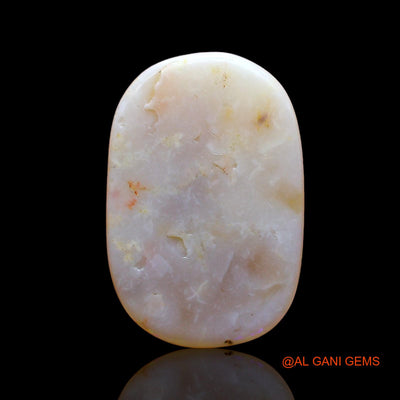 Natural Fire Opal Gemstone 2.00 Cts Loose Oval Cabochon From Australia 15x10x2 mm AE-136