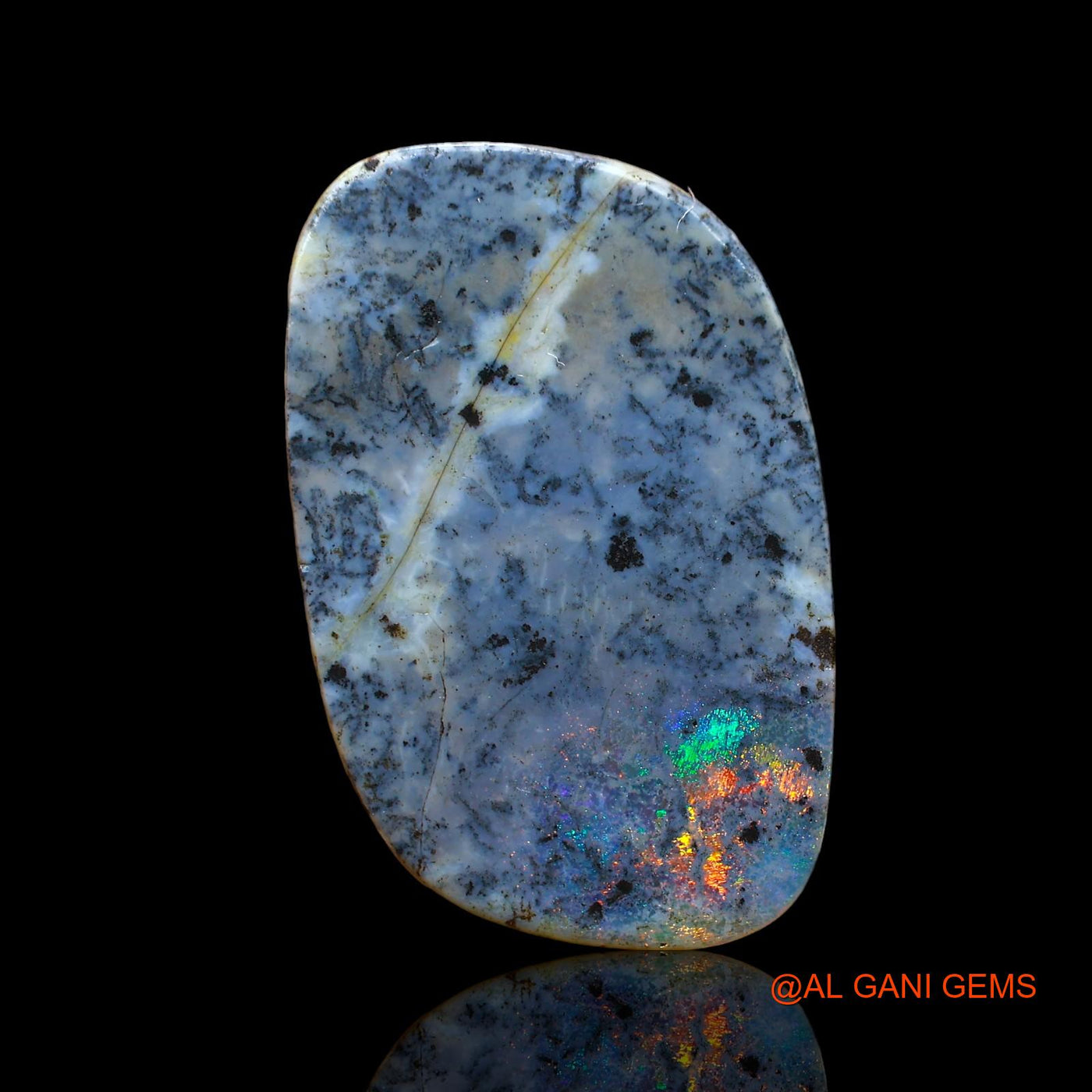 Natural Untreated Fire Opal Loose Gemstone Fancy Cabochon From Australia 9.00 Cts 22x14x3 mm AE-13