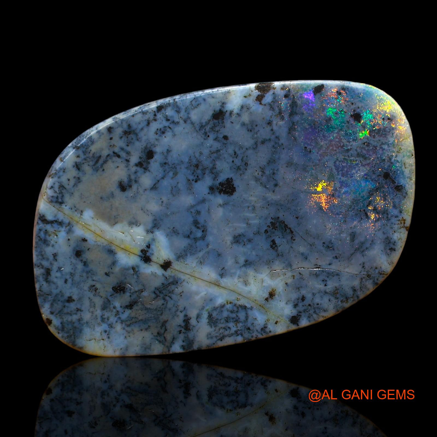 Natural Untreated Fire Opal Loose Gemstone Fancy Cabochon From Australia 9.00 Cts 22x14x3 mm AE-13