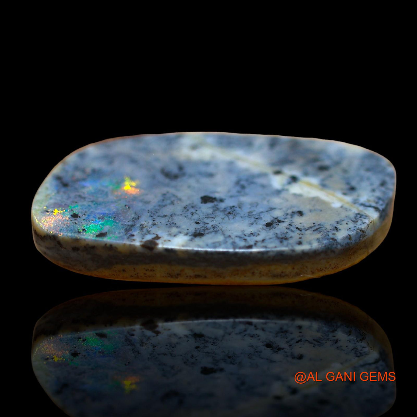 Natural Untreated Fire Opal Loose Gemstone Fancy Cabochon From Australia 9.00 Cts 22x14x3 mm AE-13