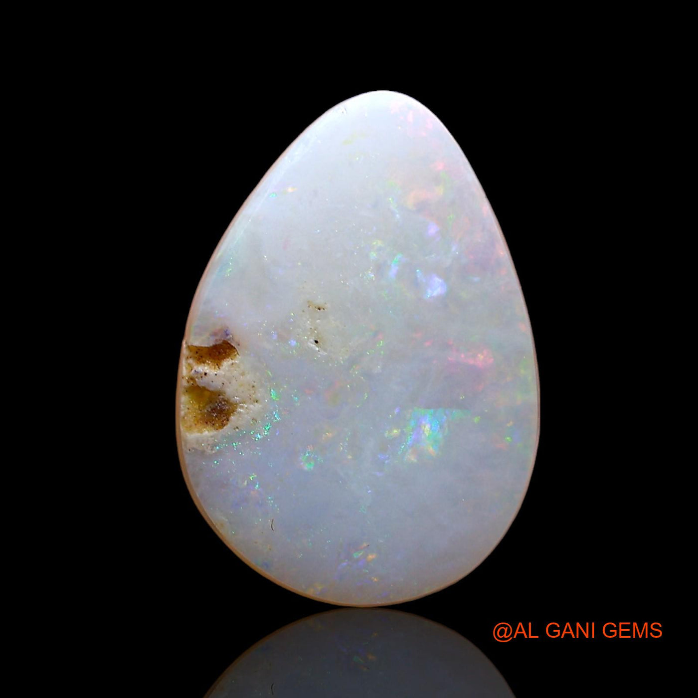 Natural Fire Opal Gemstone 2.00 Cts Loose Pear Cabochon From Australia 13x9x2 mm AE-163