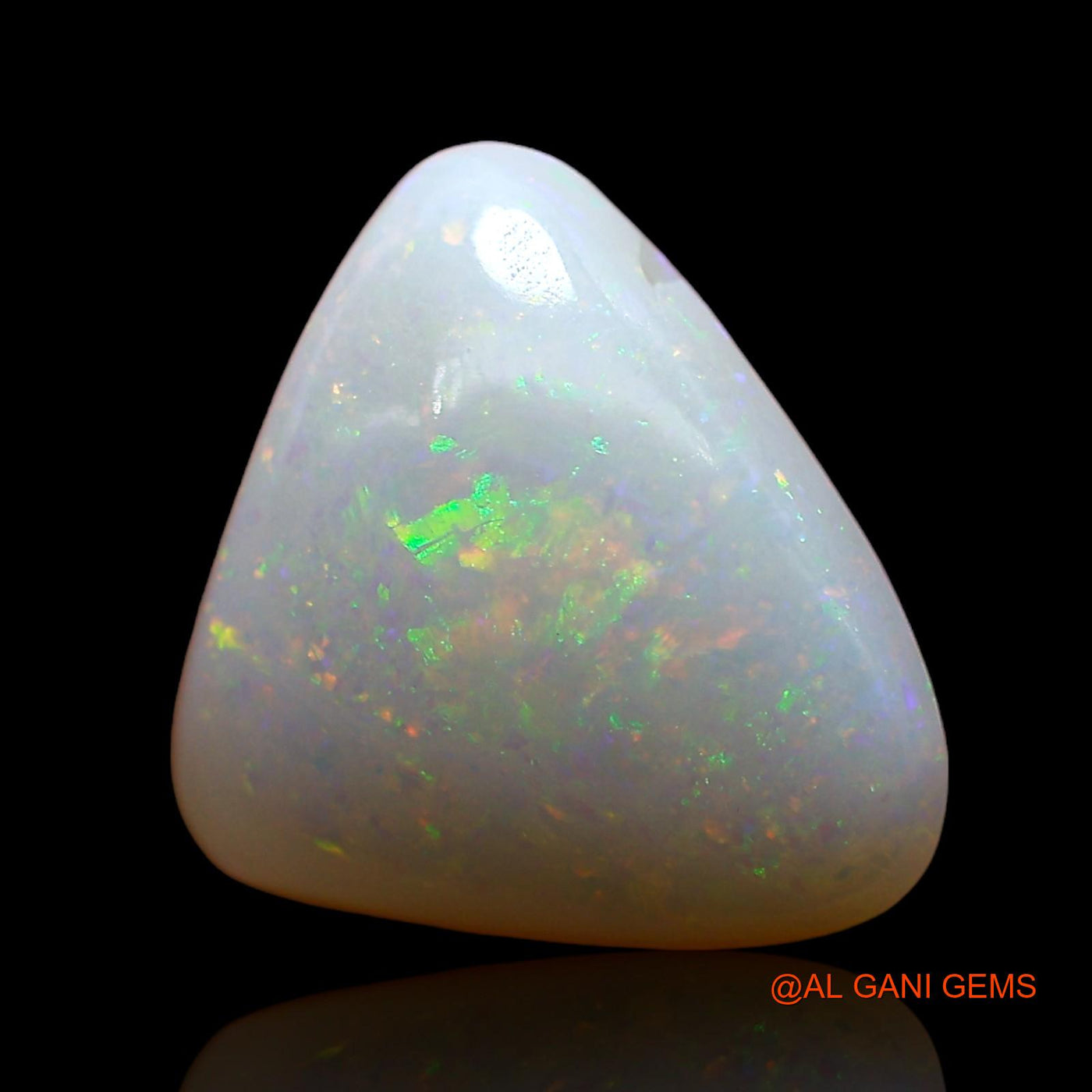 4.00 Cts Natural Australian Fire Opal Loose Gemstone Trillion Cabochon 11x10x5 mm AE-166