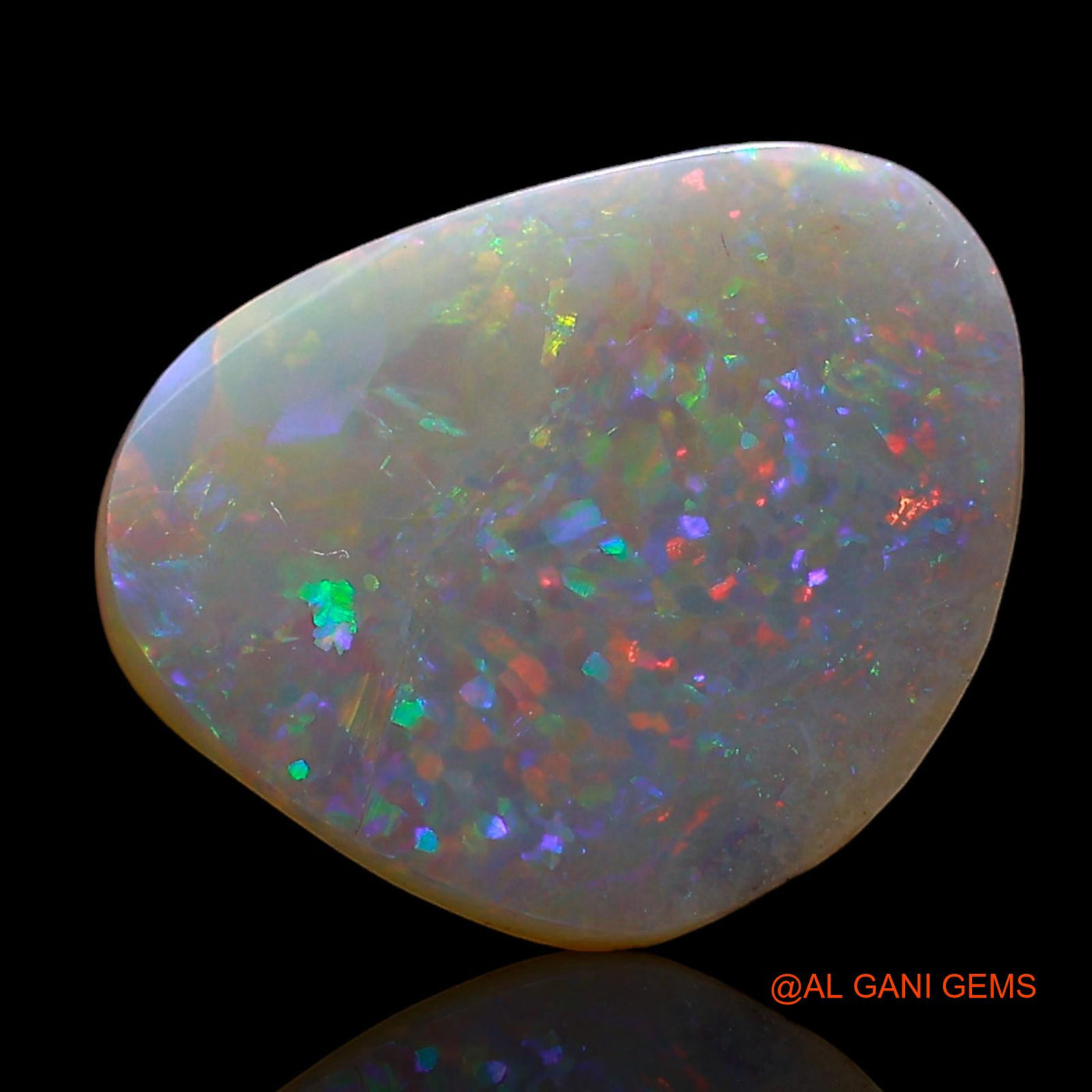 2.00 Cts Unheated Australian Fire Opal Loose Gemstone Fancy Cabochon Natural 12x10x3 mm AE-167